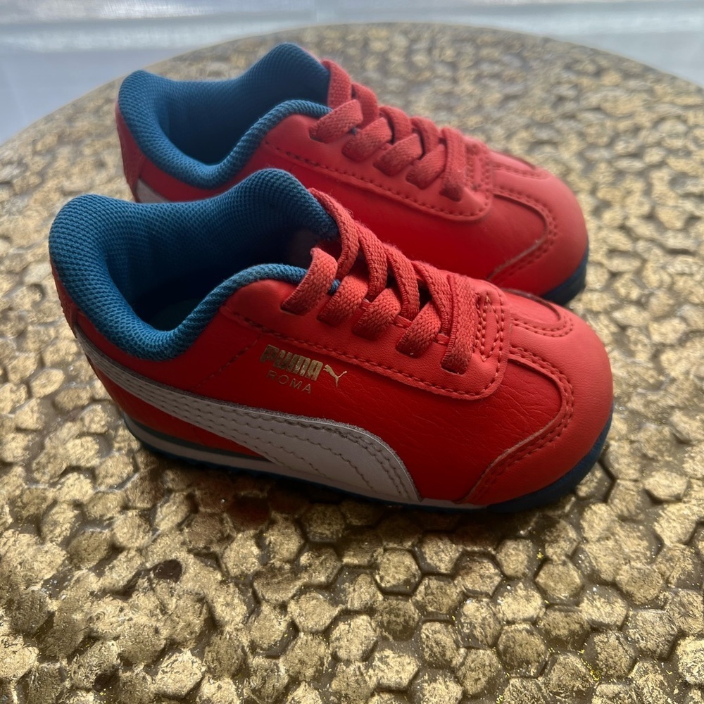 Puma Roma Easy On Toddler Vibrant Orange Sneakers